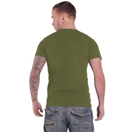 John Lennon T Shirt Peace Fingers Us Flag Logo Nouveau Officiel Unisex Vert - Les Beatles, Paul McCartney, John Lennon, RIngo Starr, George Harrison John Lennon T Shirt Peace Fingers Us Flag Logo Nouveau Officiel Unisex Vert – Image 3