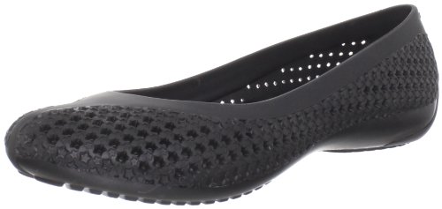 crocs CrosMesh Bllt Flt Blk/Blk W4 12240-060-409 - Bailarinas para mujer, Negro, 38