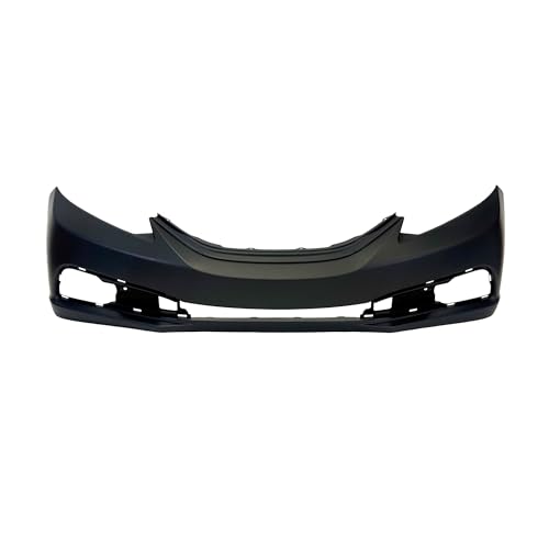 Image of Compatible with Honda Civic 2013-2015 Front Bumper Cover | Primed, With Fog Light Holes, Hybrid, Ready to Paint, OEM 04711TR3A70ZZ, HO1000290