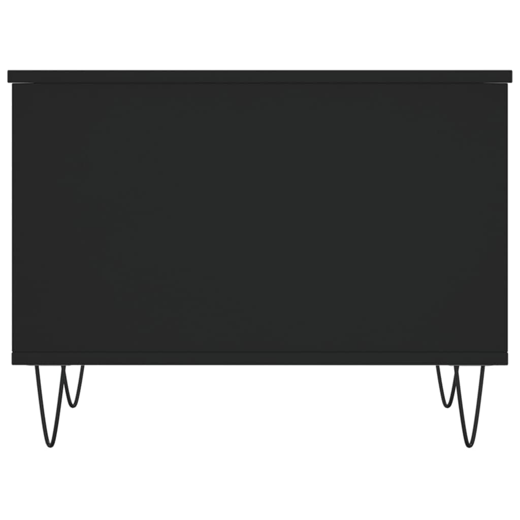 Homgoday Tavolino da caffè nero 60 x 44,5 x 45 cm, in legno ingegnerizzato, tavolino da tè per soggiorno, sala d'accoglienza degli ospiti, camera da letto e ufficio, tipo 1