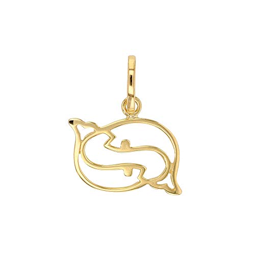 Pendentif Poissons en Or 375/1000 accessoire mode pour l'été