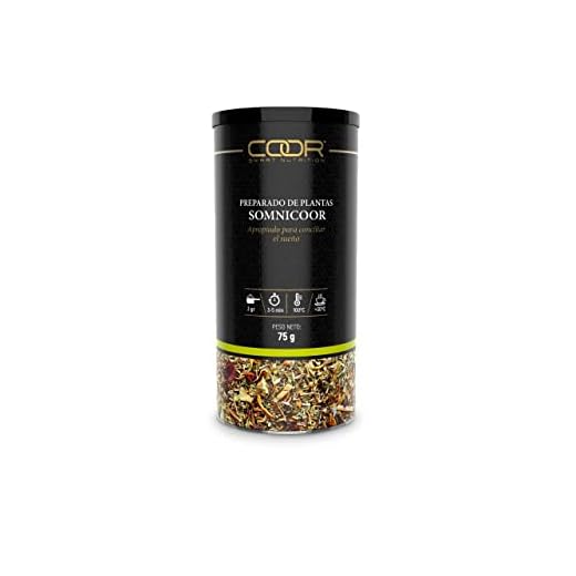 COOR SMART NUTRITION - Preparado de Plantas Somnicoor - Formato de 75 g - Contiene Melisa y Valeriana - Ayuda a Conciliar el Sueño, Sin Azúcares y Libre de Alérgenos, Indicado para Bebidas Aromáticas