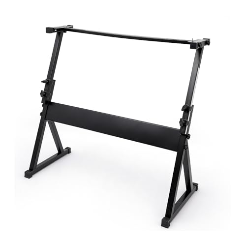 Tipatyard Adjustable Z-Style Piano Keyboard Stand for 54-88 Key Digital Pianos - Heavy-Duty Keyboard Stand with Height Markings, Tool-Free Assembly & Non-Slip Stability, Professional Piano Stand for Stage & Home Studio with More Comfortable Legroom