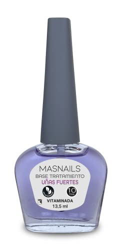Base de tratamiento uñas fuertes Masnails de 13,5ml vitaminada con queratina, vitamina E, aceite de ricino, fortifyer y biotina