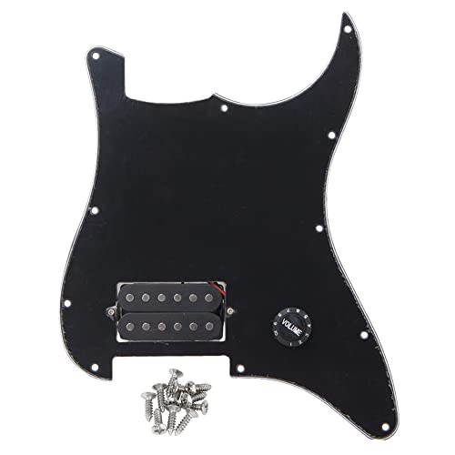 BQLZR Black Prewired Pickguard 1 Humbucker For Electric Guitar