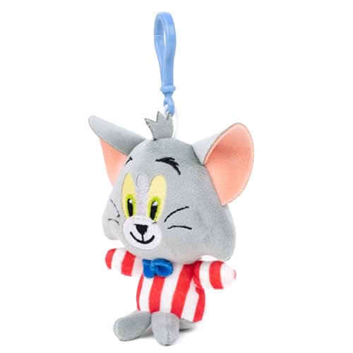 Image of Mirada Official Tom & Jerry Hanging Tom Soft Toy - 12cm | Cute & Lightweight Plush Keychain for Kids, Girls & Boys | Adorable Mini Stuffed Character for Bags, Gifting & Collectible Fans