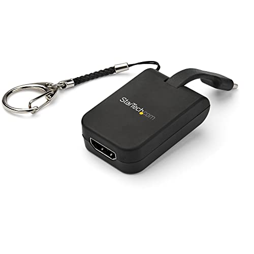 Startech.Com Adattatore Compatto Da Usb C A Hdmi - Convertitore Video Da Usb Tipo-C A Hdmi 4K 30Hz Con Portachiavi Ad Anello - Usb-C Dp Alt Mode A Mon