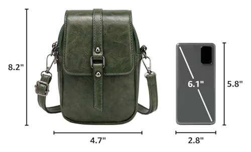 Image of myfriday Vintage Crossbody Phone Bag for Women, Small PU Leather Shoulder Purse and Handbag