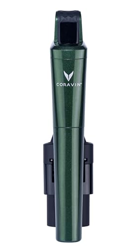 Coravin Timeless Six Plus Wine Preservation System - By-the-Glass Wine Saver - With 3 Pure Argon Gas Capsules, 6 Screw Caps & Wine Aerator - Limited Edition Forest Green