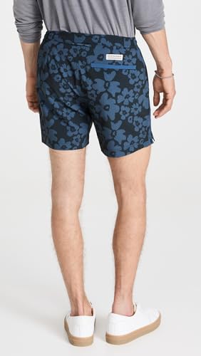 Fair Harbor Men's Navy Floral Quick Dry Swim Trunks, Size 113
