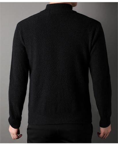 Men's Cardigan Sweater Diamond Plaid Thick Warm Long Sleeve Casual Cardigan Knitted Sweater3