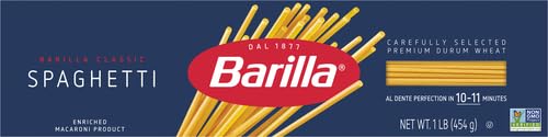 Image of Barilla Spaghetti Pasta, Non-GMO Kosher Pasta, 16oz. (20PK)