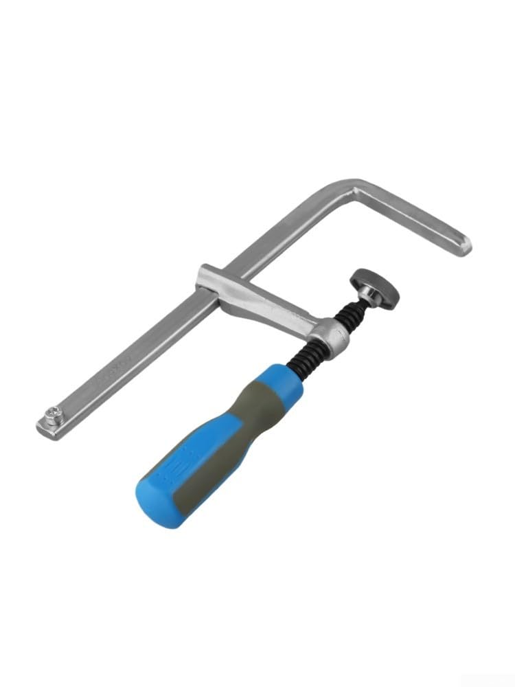 Lot de 2 colliers de serrage à queue d'aronde de 160 x 60 mm avec poignée en plastique à prise en main souple en acier chromé à dégagement rapide pour rail de guidage de scie à rail et table
