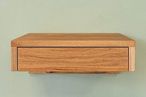 Umark Solid Wood Floating nightstand with Drawer and Shelf, mid Century Bedside Table, mid Century Modern End Table nightstand for Bedroom