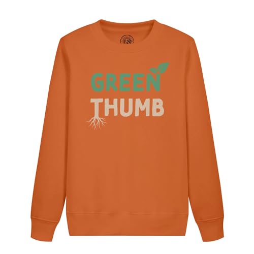 Sweatshirt enfant Green Thumb en coton vert motif arbre et plantes de jardin