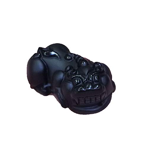Collier avec pendentif PiXiu en obsidienne noire naturelle pour homme