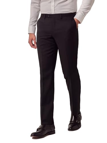 Men's Dress Pants Slim Fit Flat Front Suit Pant for Men Hidden Expandable Waist Suit Trousers Casual Slacks2