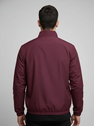 Image of Men Lightweight Zip Up Jacket Full Sleeve Stand Collar Comfortable Regular Fit Jacket For Men
