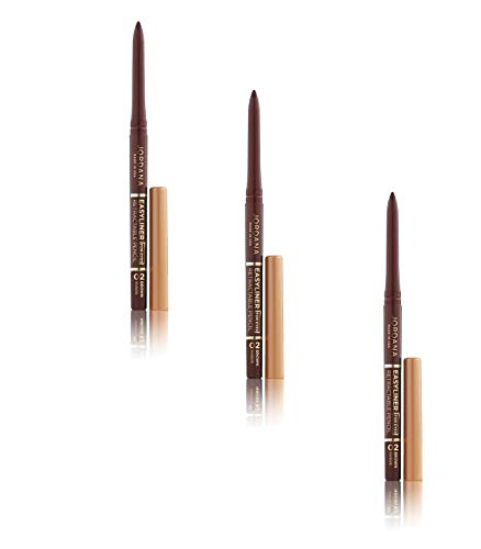 Jordana Easyliner For Eyes Retractable Pencil (Brown Suede, 3 Pack)