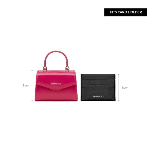 Image of Miraggio Roxie Top Handle Mini Sling Bag With Adjustable & Detachable Crossbody Strap | Crossbody Bag For Women Casual Holiday Look | Statement Bags For Women