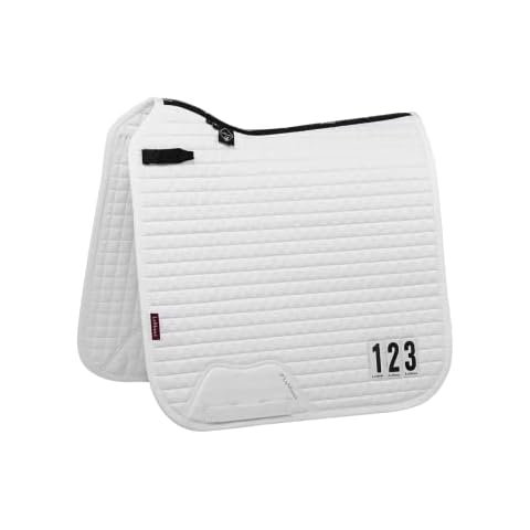 LeMieux Cotton Dressage Saddle Pad with Number Pockets Cover
