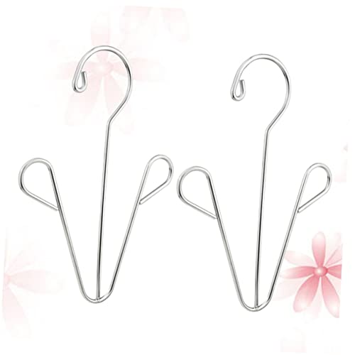 PRETYZOOM Shoe Drying Rack Set Over The Door Organizer 2pcs Stainless Steel Hangers for Shoes Drying Rack