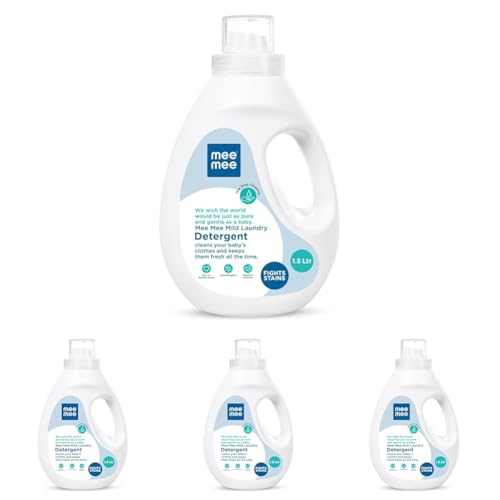 Image of Mee Mee Baby Liquid Detergent 1.5 L | pH Balanced, Free from Harsh Chemicals, Safe for Mother's Hands & Baby's Skin | Anti-Bacterial, Removes Stains & Odor with One Drop, Hypoallergenic | Mild Scent
