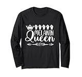 melanin queen juneteenth black history month blm di proprietà nera maglia a manica