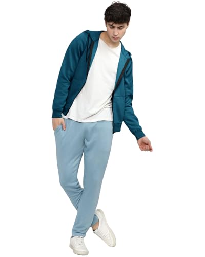 Image of EYEBOGLER Mens Hooded Neck Full Sleeves Regular Fit Solid Jacket