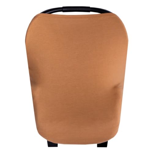 Copper Pearl Multi-Use Cover: Car Seat & Stroller Cover for Sun - Stretchy Fabric, All-Season Use, Stylish Designs, Easy Access for Moms - Camel