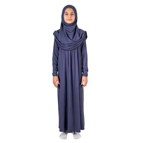 ihvan online Muslim Dress for Girls, Long Sleeve One-Piece Islamic Prayer Dress, Hijab for Kids, Girls Abaya, Islamic Gifts