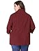 Agnes Orinda Women's Plus Size Stand Collar Drawstring Utility Jacket 4X Burgundy