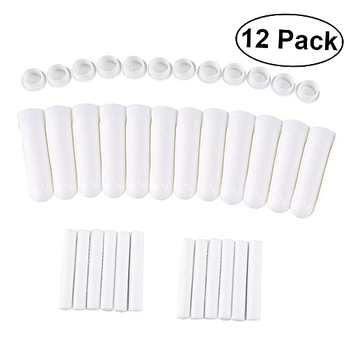 Image of HEALLILY 12Sets Tubes for Essential Oils Refillable Sticks Portable and Odorless Aromatherapy Tubes for Travel and Daily Use