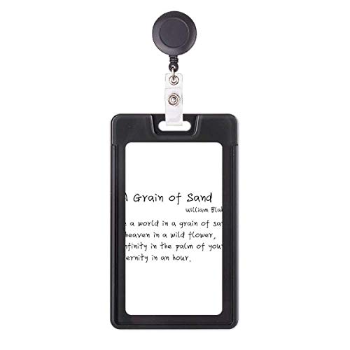 Étui rétractable pour badge poésie grain de sable idée cadeau collègue