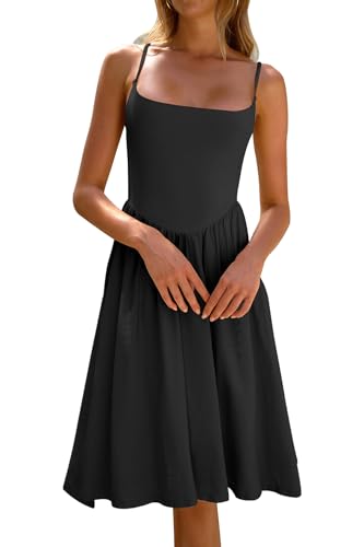 CHYRII Women Fashion Summer 2025 Spaghetti Straps Sleeveless Casual A-Line Midi Dresses Sundress2