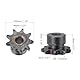 sourcing map Kette Rolle Zahnrad 8mm Bohrung 3/8 Abstand 9 Zahn Einzeln Strand Typ B Kette Ritzel A3 Karbonstahl Rolle Kette Ritzel für ISO 06B Kette 2Stk