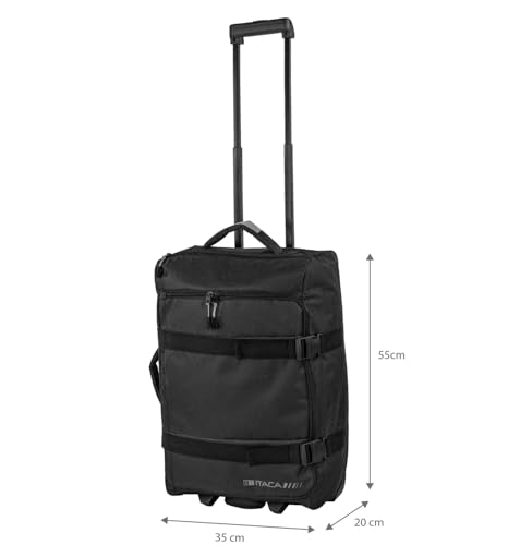Valise souple en tissus ITACA avec roulettes fluides et légères