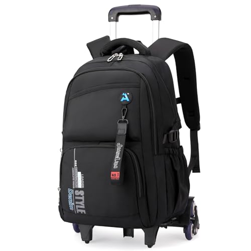 Tanou Zaino con Ruote per Ragazzi Adolescenti, Zaini Scuola Trolley