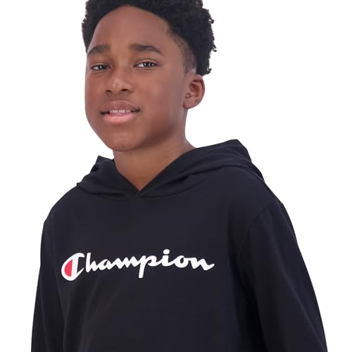 Champion Kids Long Sleeve Hooded Shirt | Lightweight | Boys Clothes | Activewear3
