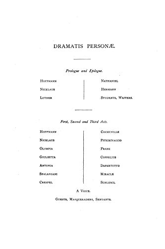 The Tales Of Hoffmann: French, English Language Edition, Vocal Score (Kalmus Edition) (French Edition) #TOP3
