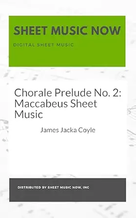 Chorale Prelude No. 2: Maccabeus Sheet Music book cover
