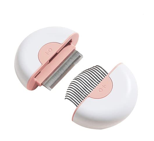 KAMIGO Cepillo para Gatos y Perros. Peine para mascotas de Pelo Corto. Quitapelos. 2 en 1. Color Verde Claro.