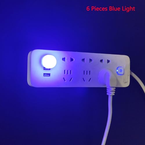 Mini luz USB de noche led para evitar caídas a oscuras pack multicolor 5
