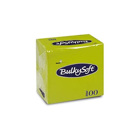 Bulky Soft BS 32234 Serviettes 2 ply 1/4 Fold 24 x 24 cm, Pack of 100, Kiwi Cover