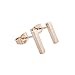 HONEYCAT Rose Gold Mini Flat Bar Stud Earrings | Minimalist, Delicate Jewelry