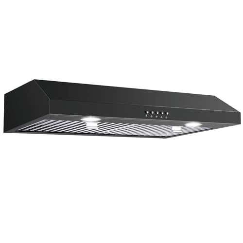 SNDOAS 30 Inch Black Under Cabinet Hood
