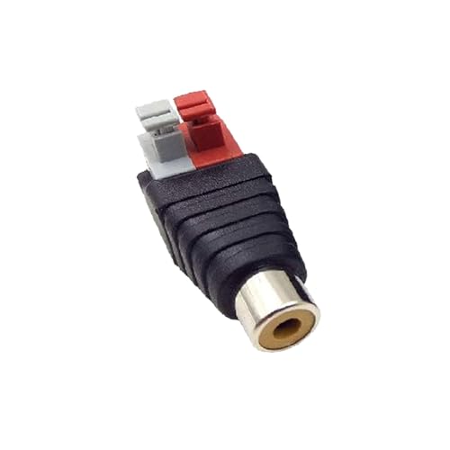 5 Sets conectores RCA macho-hembra adaptador para altavoz miniatura 3