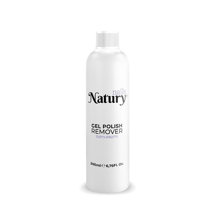 Natury Nails Gel Polish Remover esmalte semipermanente 200 ml Aroma a Tutti Frutti. 12 FREE. Cruelty Free y Vegano.