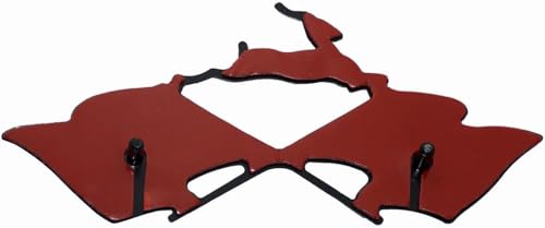 Image of 1Pc 1961 Impala Die Cast Rear Quarter Panel Emblem Crossed Flag 3D Badge Sticker KC4525 Replacement for Impala (Black /Red)