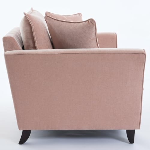 Sillón estándar chenille rosa cómodo miniatura 7